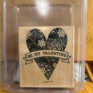 Stampin' Up! Black Floral Heart Stamp